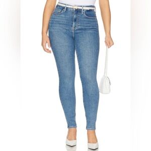 NWT Good American Always Fits Good Legs Skinny Jeans in Denethic Blue Sz 14-18